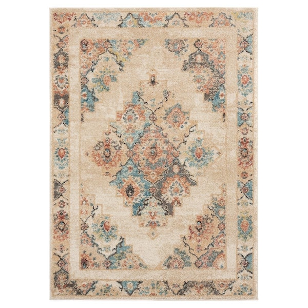 Manmade Marrakesh Dame Cream Rectangle Area Rug MA3642525 - main